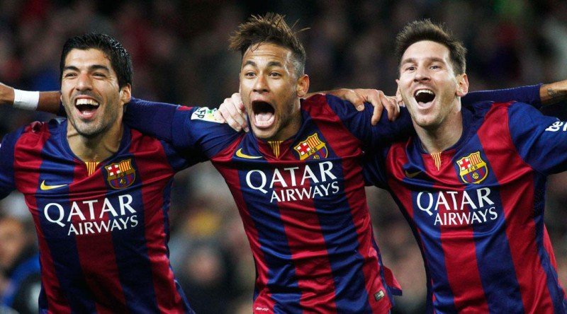 La "MSN" del FC Barcelona (Messi, Luis Suárez y Neymar)